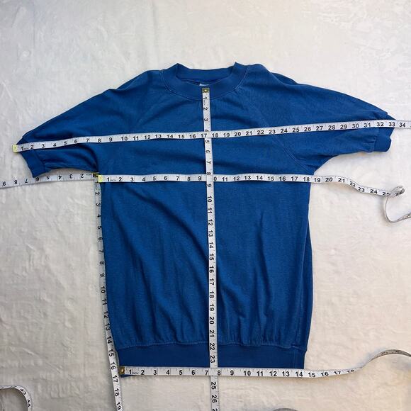 Jungmaven Short Sleeve Raglan Tee T-Shirt Top Small Galaxy Blue 55% Hemp EUC - Picture 10 of 12